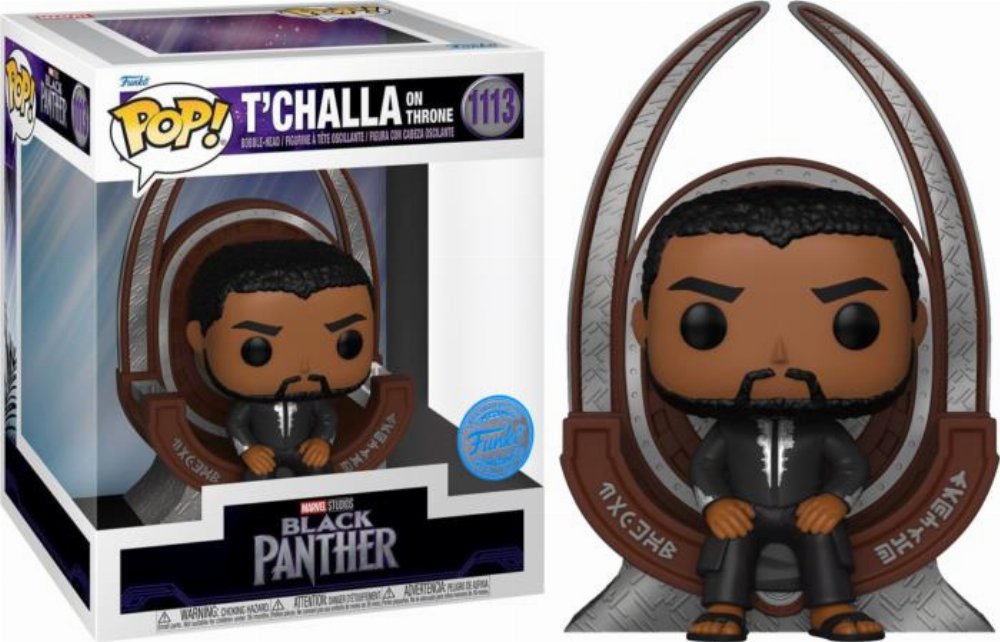 Φιγούρα Funko POP! Deluxe: Black Panther – T’Challa on Throne (Legacy) #1113 (Exclusive)