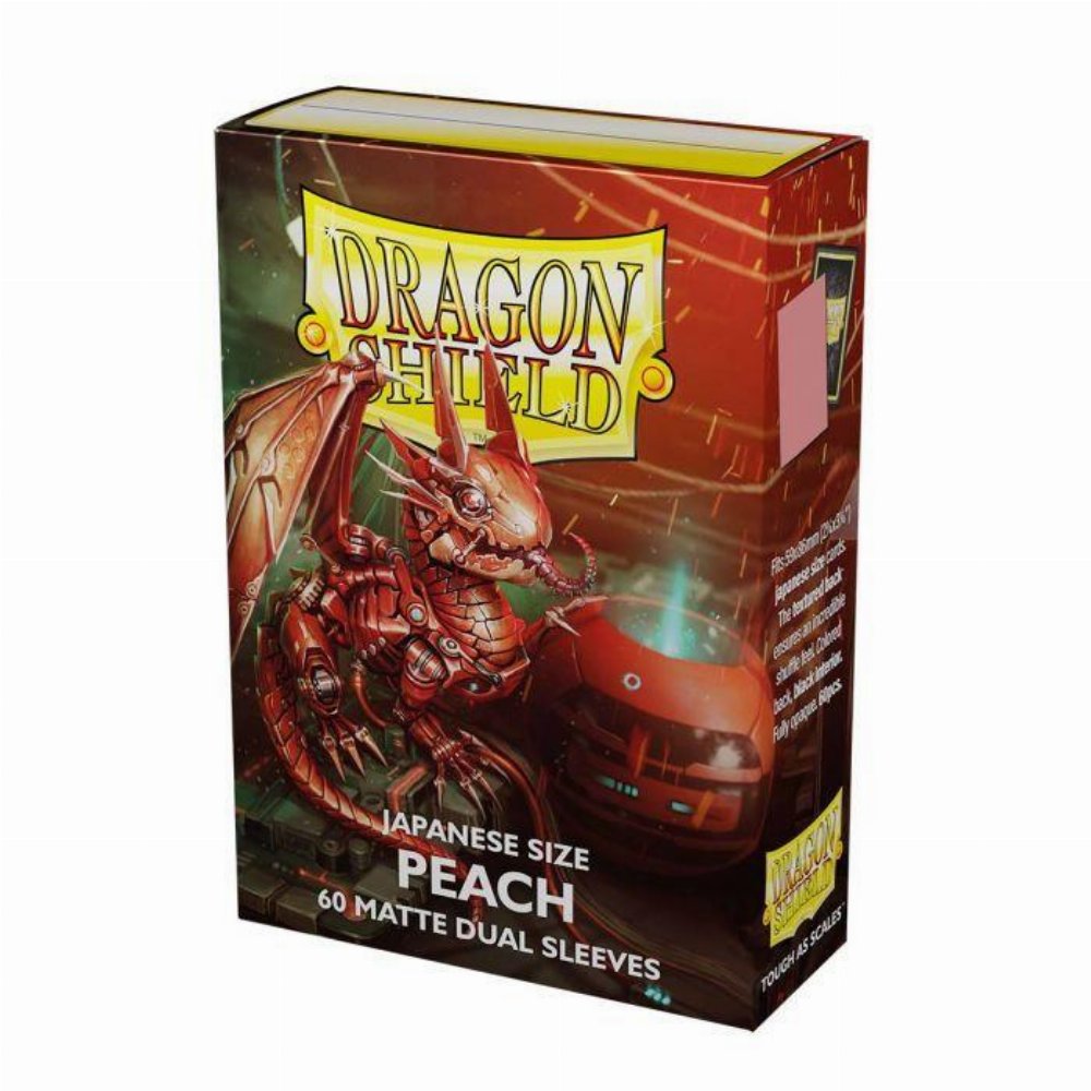 Dragon Shield Sleeves Japanese Small Size – Matte Dual Peach (60 Sleeves)