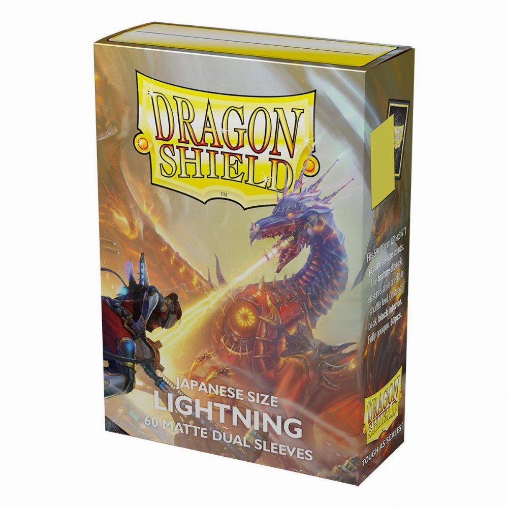 Dragon Shield Sleeves Japanese Small Size – Matte Dual Lightning (60 Sleeves)