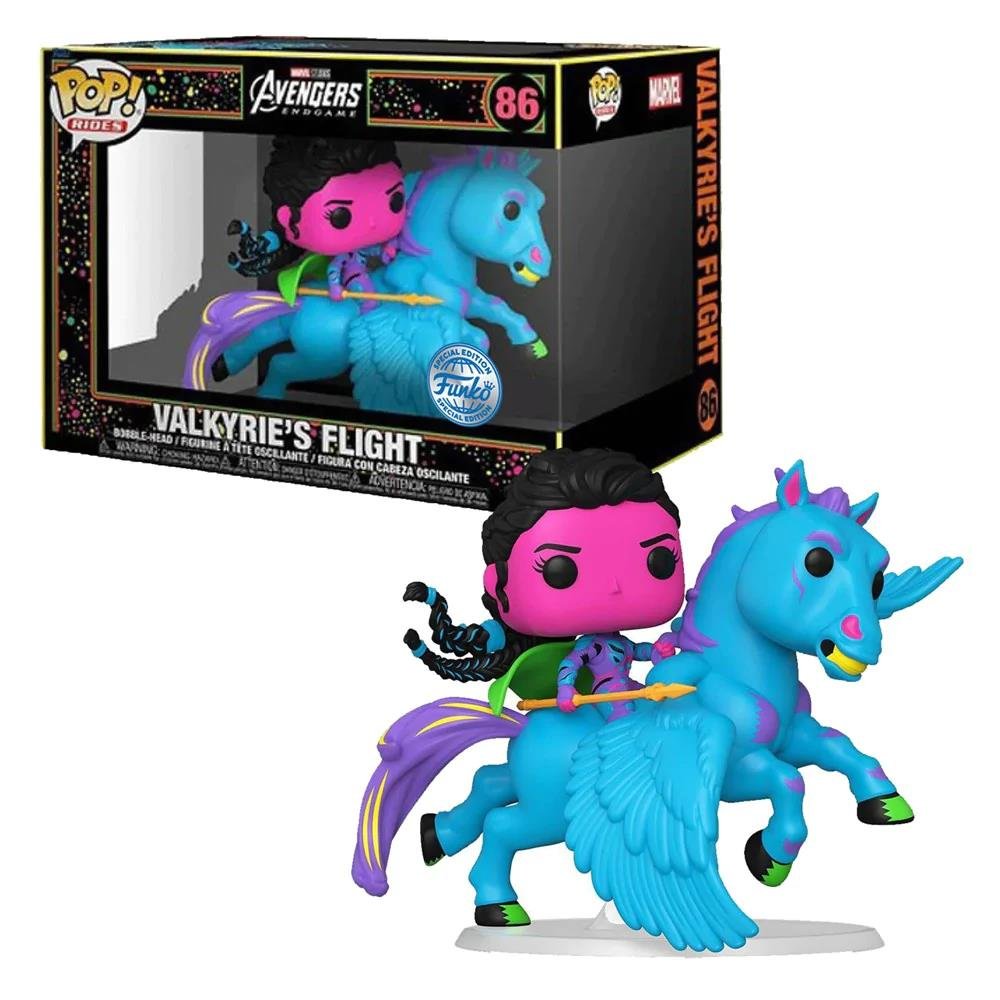 Φιγούρα Funko POP! Marvel Rides: Avengers Endgame – Valkyrie’s Flight (Black light) #86 (Exclusive)