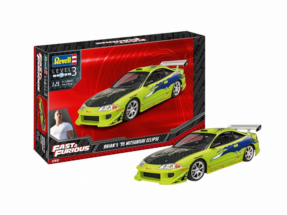 Fast & Furious – Brian’s 1995 Mitsubishi Eclipse (1:25) Σετ Μοντελισμού