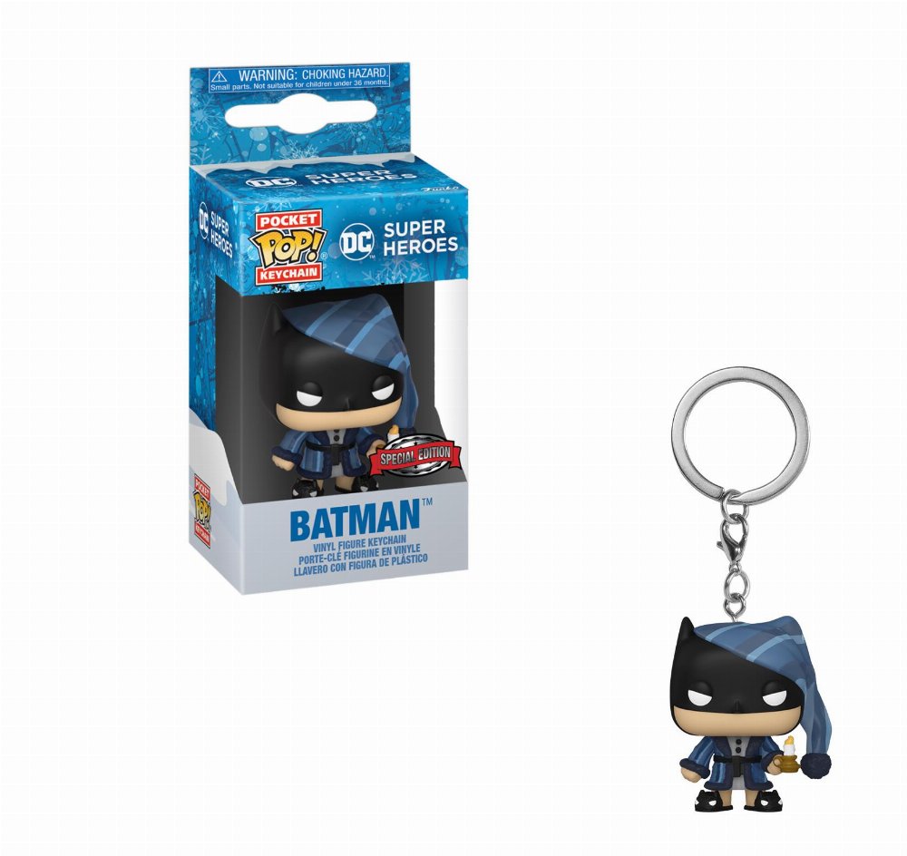 Funko Pocket POP! Μπρελόκ DC Heroes: Holiday – Batman Φιγούρα