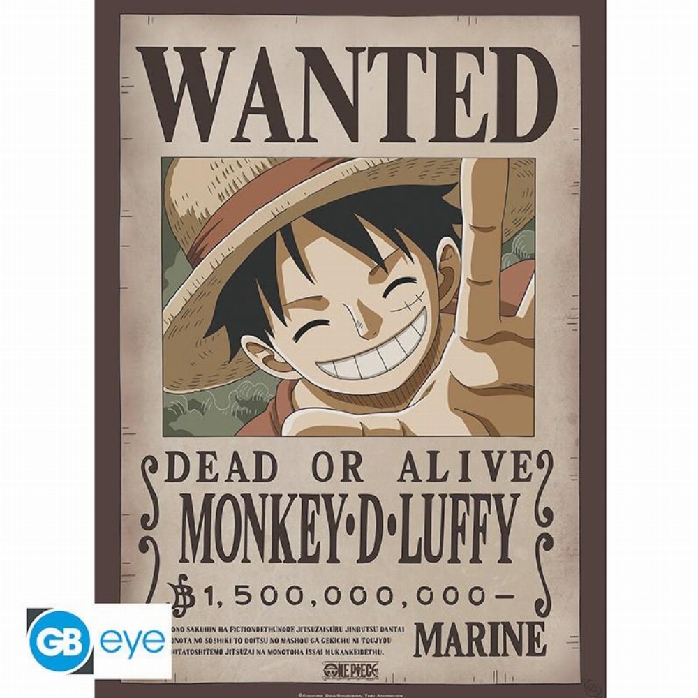 One Piece – Wanted Luffy Αυθεντική Αφίσα (52x38cm)