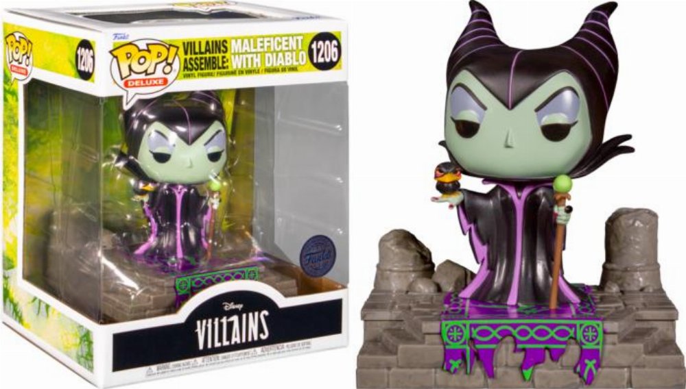 Φιγούρα Funko POP! Deluxe: Disney Villains Assemble – Maleficent with Diablo #1206 (Exclusive)