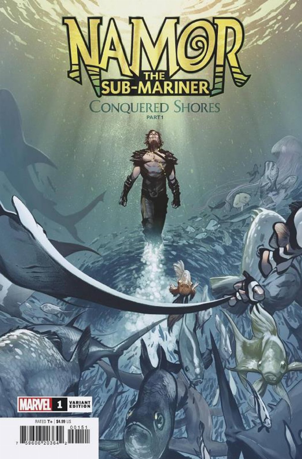Τεύχος Κόμικ Namor The Sub-Mariner Conquered Shored #1 (OF 5) Larraz Variant Cover
