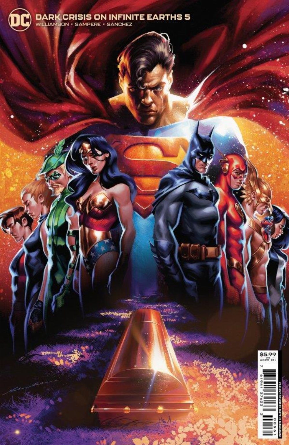 Τεύχος Κόμικ Dark Crisis On Infinite Earths #5 (OF 7) Manhanini Homage Card Stock Variant Cover