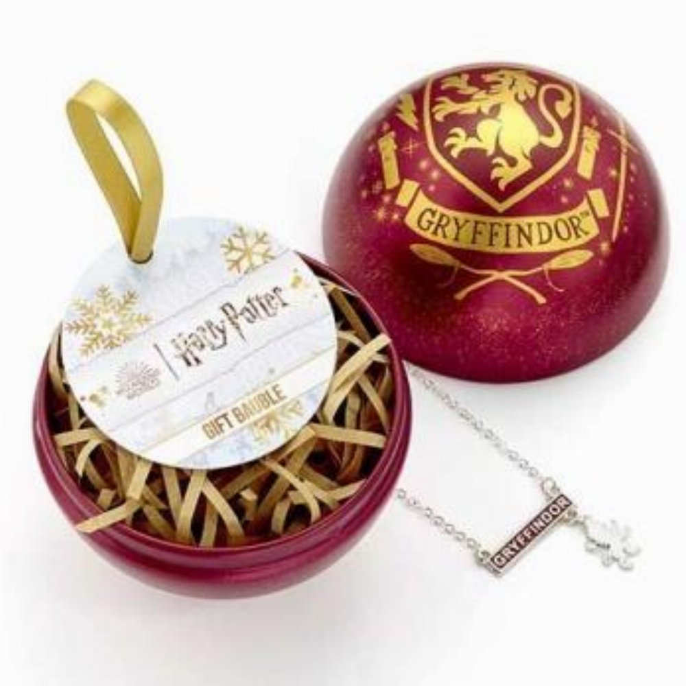 Harry Potter – Χριστουγεννιάτικο Στολίδι & Κρεμαστό Gryffindor Σετ Δώρου