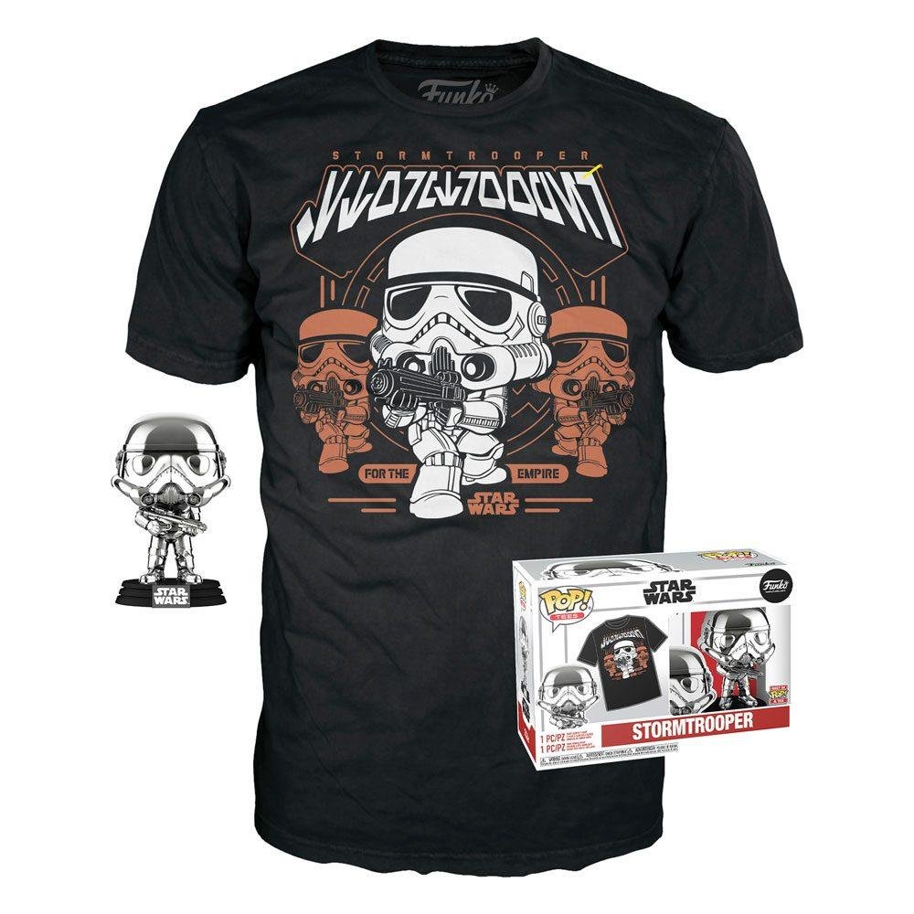 Συλλεκτικό Funko Box: Star Wars – Stromtrooper (Chrome) Funko POP! με T-Shirt (XL)