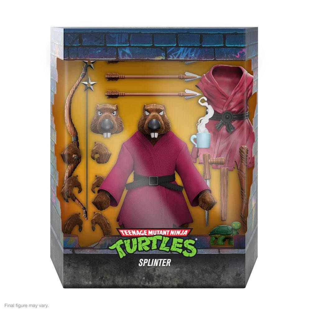Teenage Mutant Ninja Turtles: Ultimates – Splinter (Flocked) Φιγούρα Δράσης (18cm)