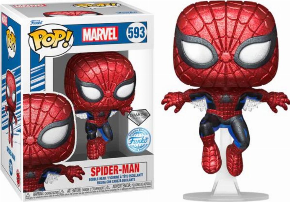 Φιγούρα Funko POP! Marvel: Spider-Man – Spider-Man (Diamond Collection) #593 (Exclusive)