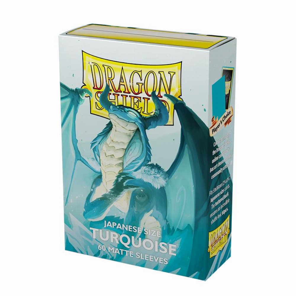 Dragon Shield Sleeves Japanese Small Size – Matte Turquoise (60 Sleeves)