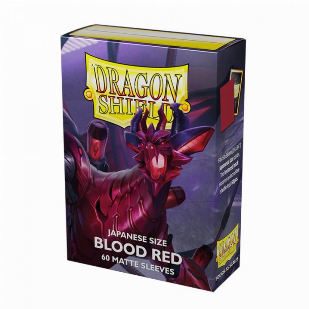 Dragon Shield Sleeves Japanese Small Size – Matte Blood Red (60 Sleeves)