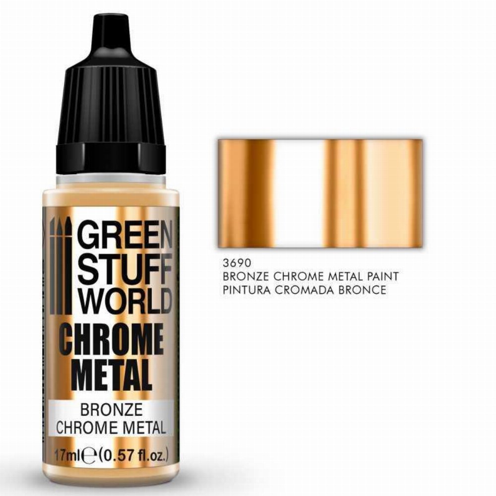 Green Stuff World Metallic Paint – Chrome Bronze Χρώμα Μοντελισμού (17ml)