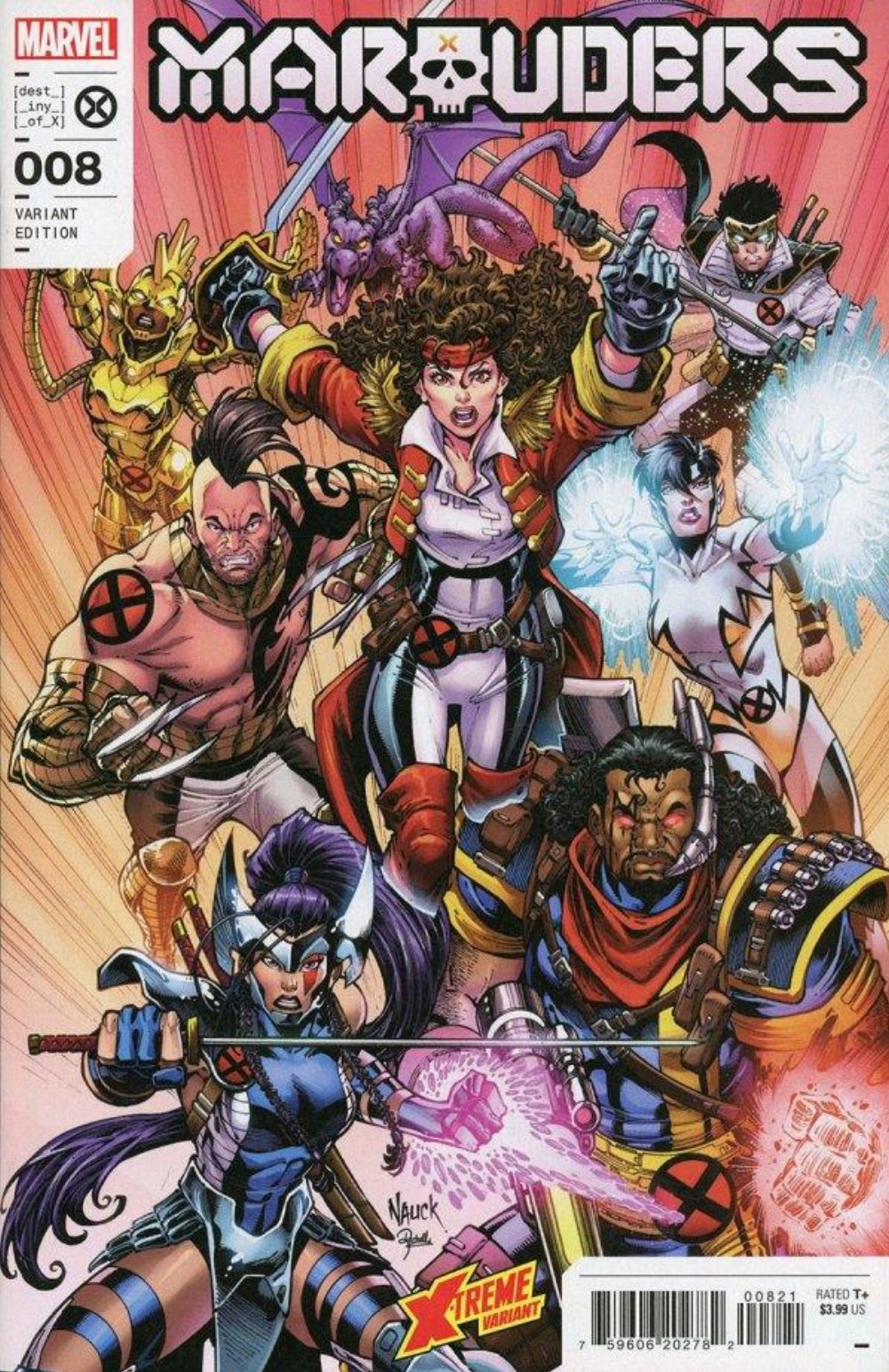 Τεύχος Κόμικ Marauders #8 Nauck X-Treme Marvel Variant Cover