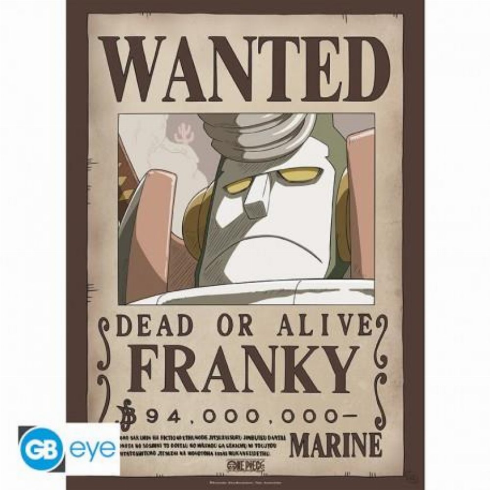One Piece – Wanted Franky Αυθεντική Αφίσα (52x38cm)
