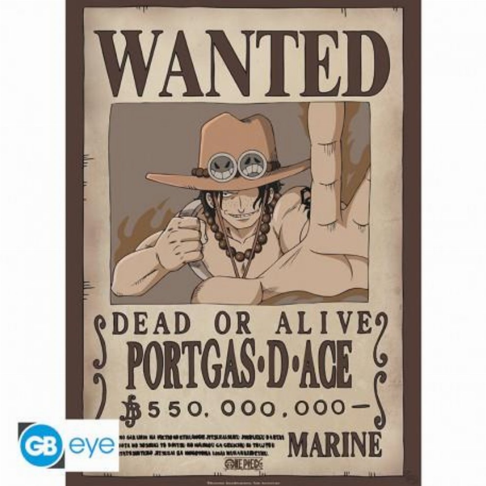 One Piece – Wanted Ace Αυθεντική Αφίσα (52x38cm)