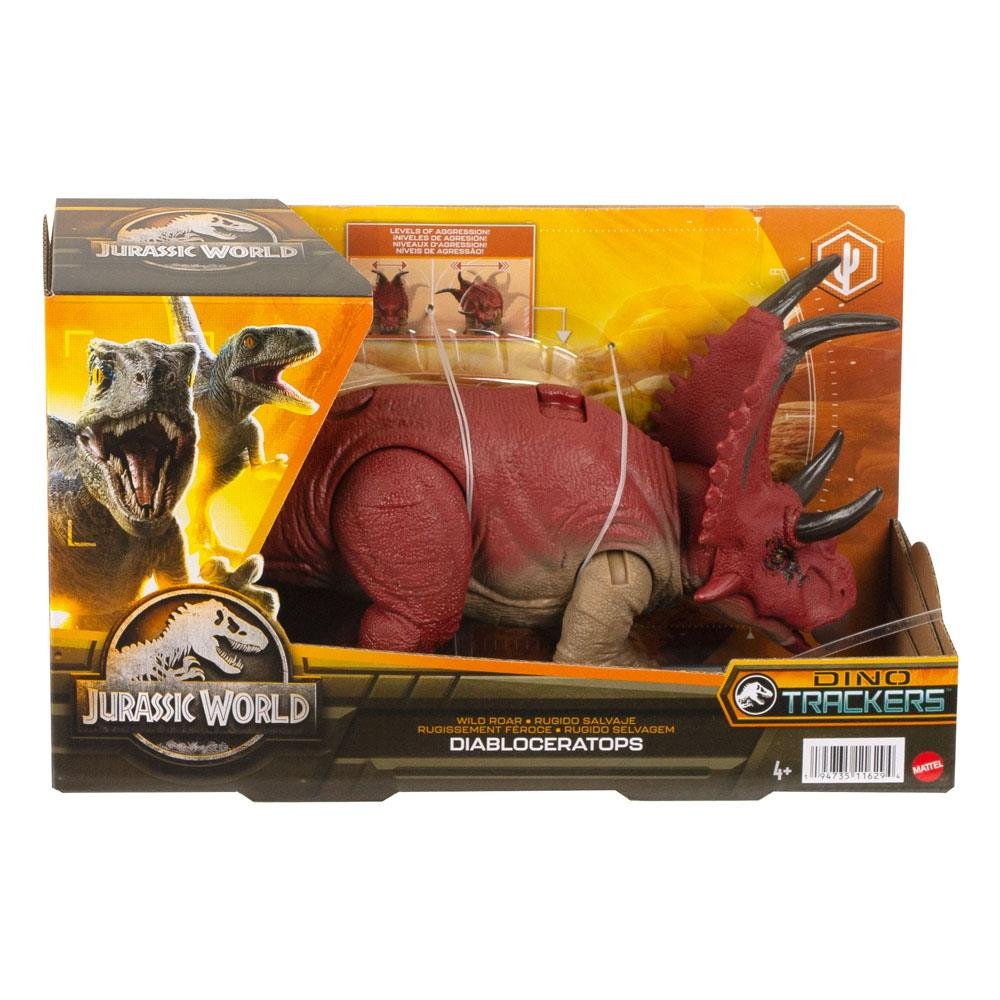 Jurassic World: Dino Trackers – Wild Roar Diabloceratops Φιγούρα Δράσης (29cm)