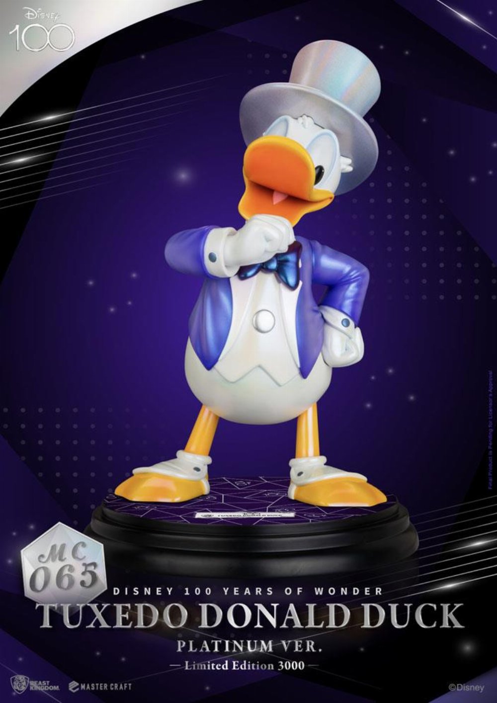 Disney: Master Craft – Tuxedo Donald Duck (Platinum Version) Φιγούρα Αγαλματίδιο (40cm) LE3000