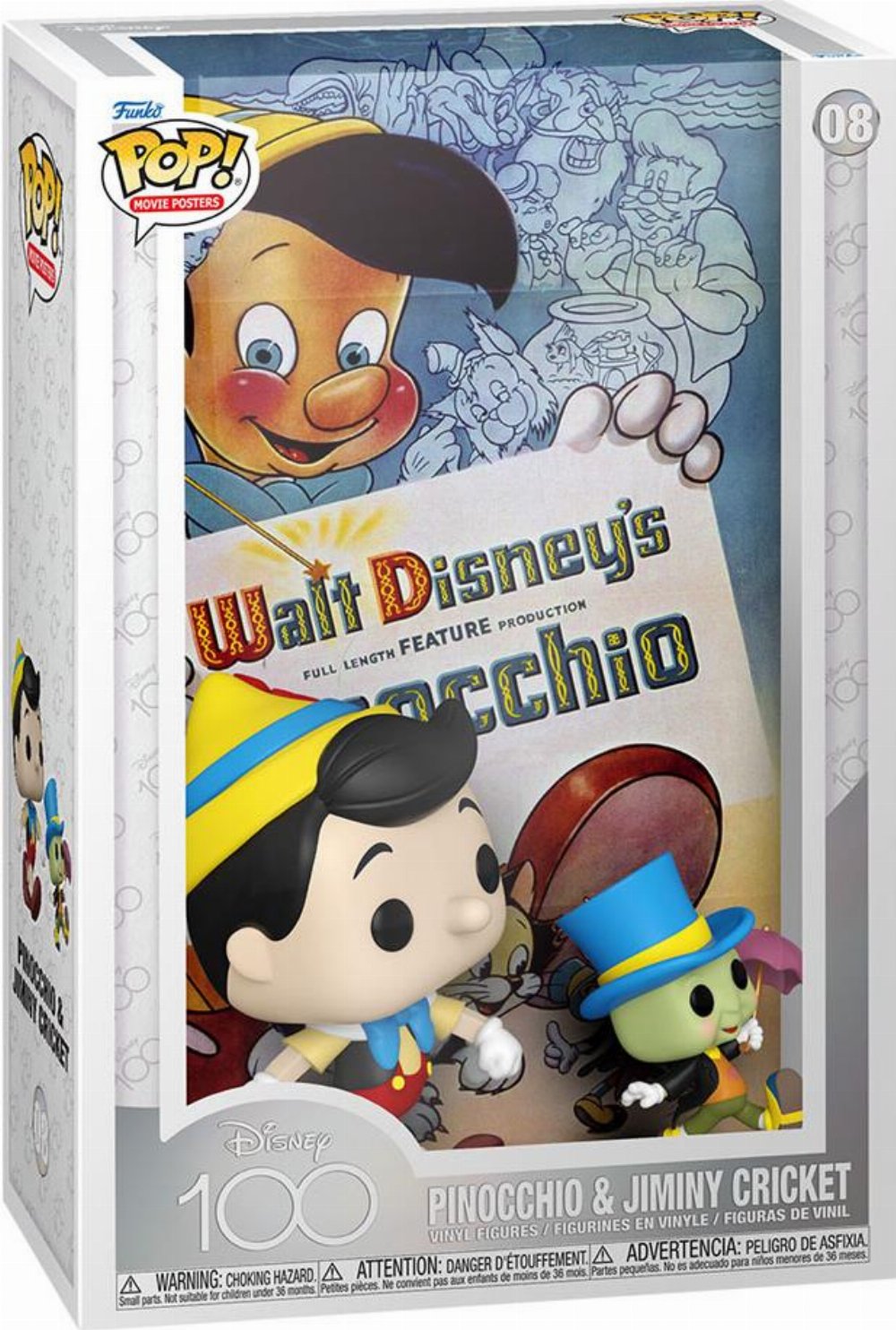 Φιγούρα Funko POP! Movie Posters: Disney (100th Anniversary) – Pinocchio and Jiminy Cricket #08