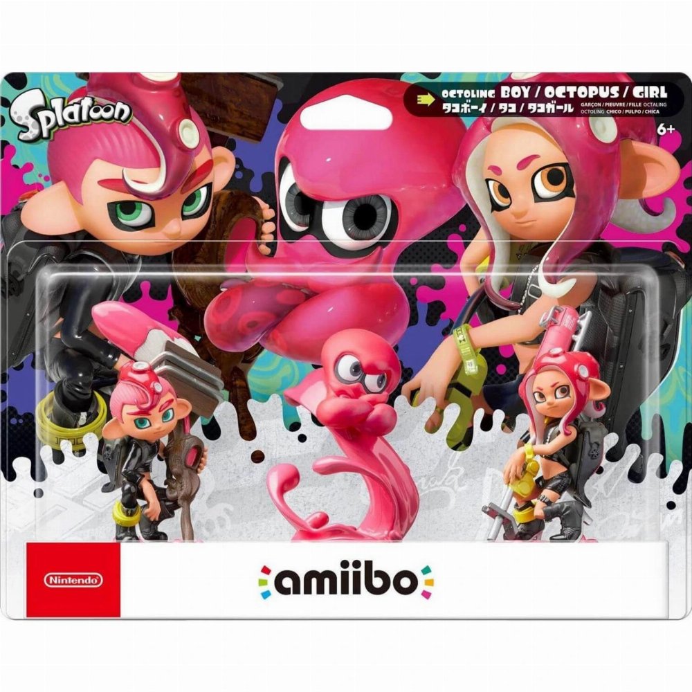 Nintendo Amiibo: Splatoon – Octoling Boy, Octopus & Girl Σετ 3 Φιγούρες