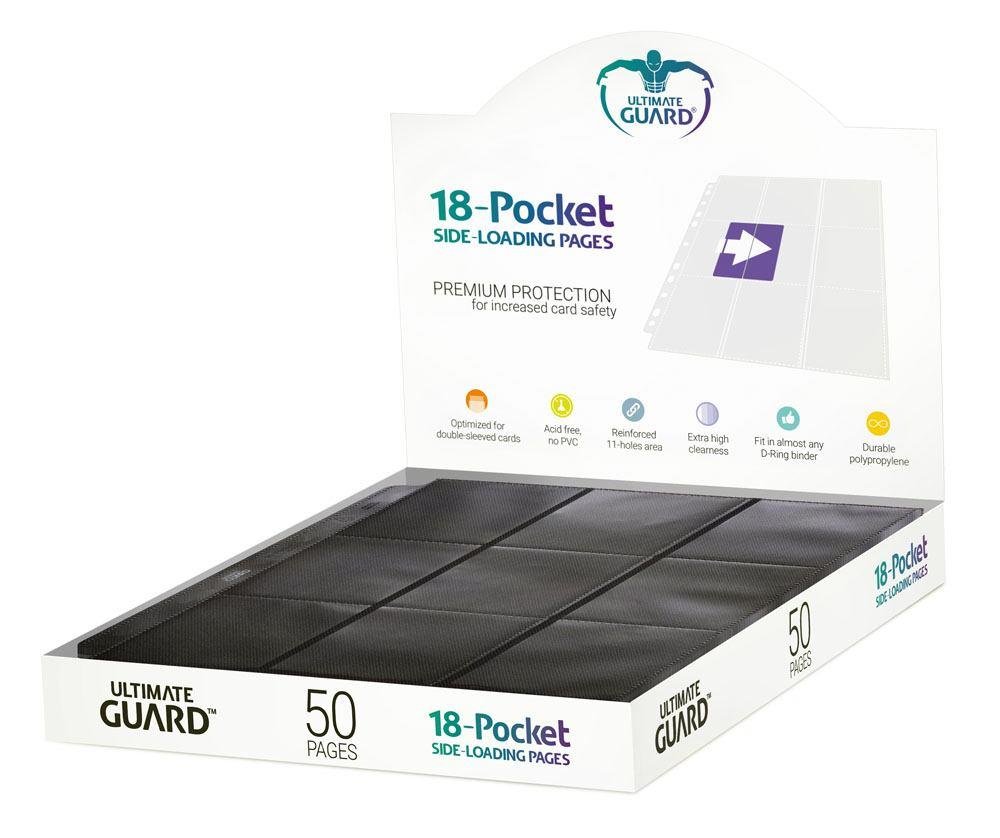 Ultimate Guard – Side-Loading Black 18-Pocket Pages Box (50 pages)