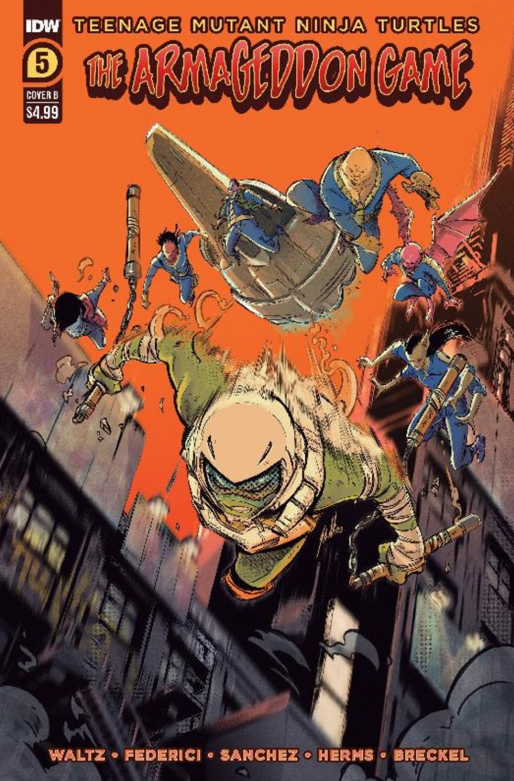 Τεύχος Κόμικ Teenage Mutant Ninja Turtles The Armageddon Game #5 Cover B