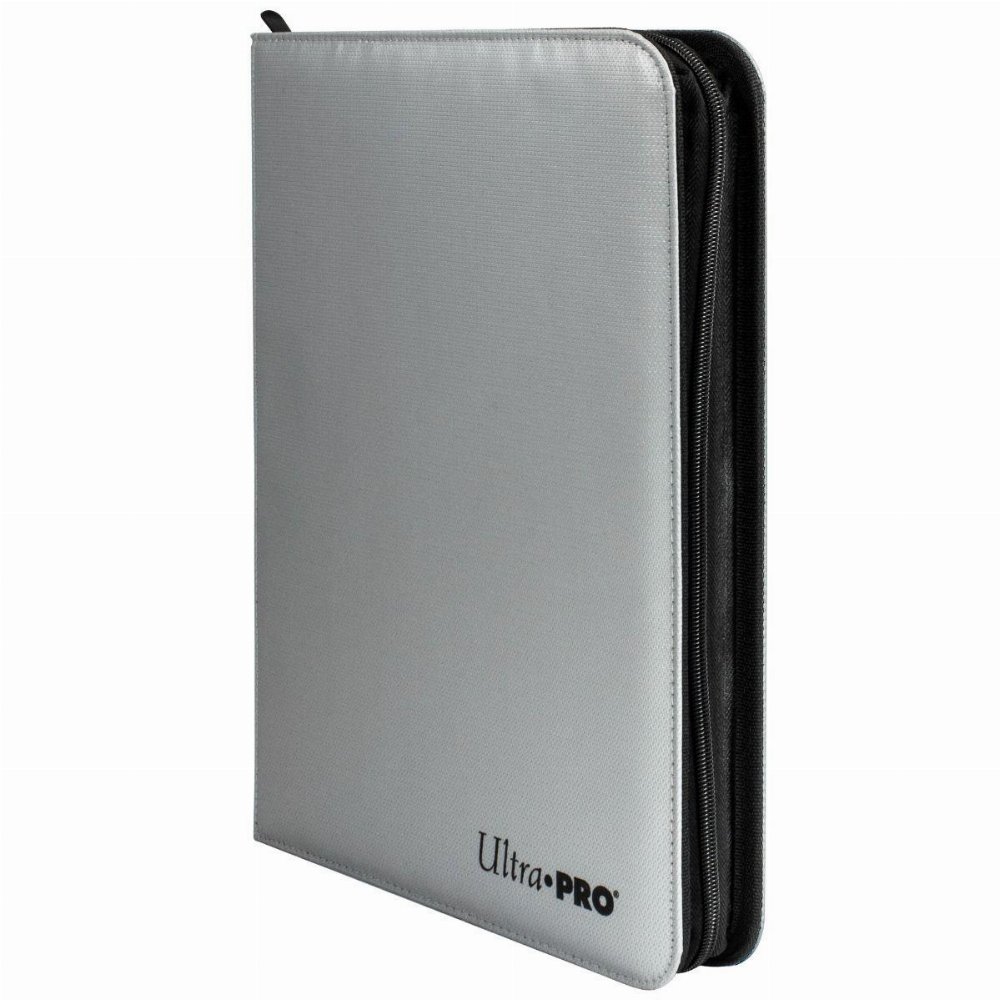 Ultra Pro 9-Pocket Zippered Pro-Binder – Silver (Fire Resistant)