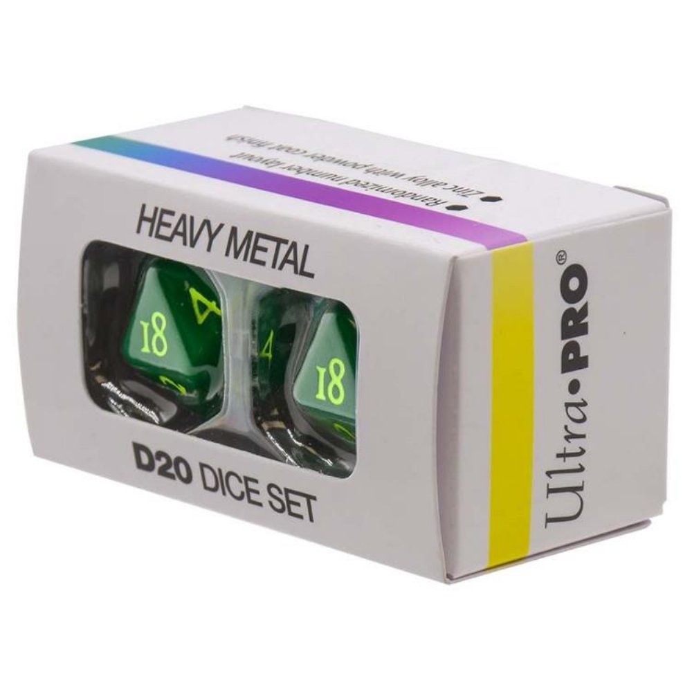 Ultra Pro – Vivid Green Heavy Metal D20 Σετ Ζάρια