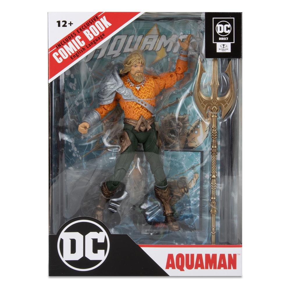 DC Comics: Page Punchers – Aquaman Φιγούρα Δράσης (18cm) Περιέχει Comic Βιβλίο