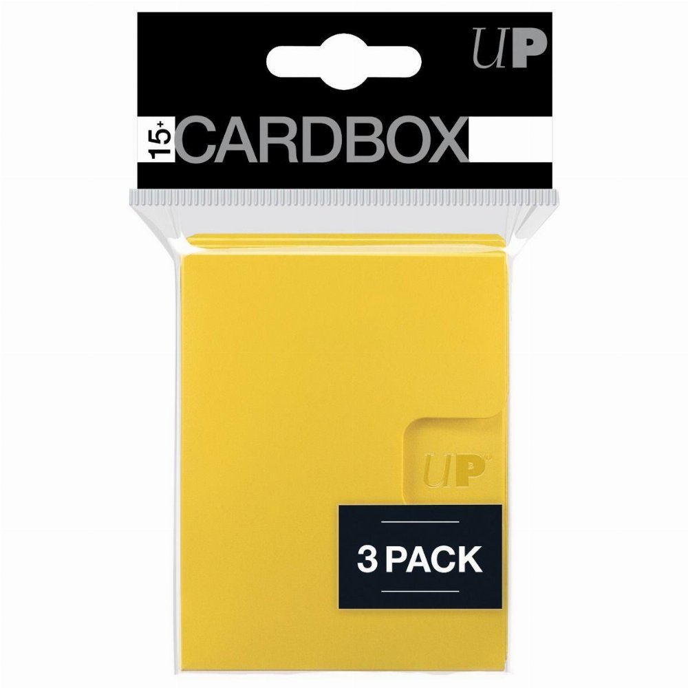 Ultra Pro 15+ 2-Piece Card Box – Yellow (3 Boxes)