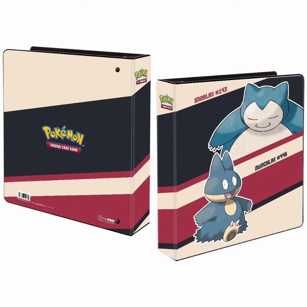 Ultra Pro – 3-Ring 2″ Collector Card Album – Pokemon: Snorlax & Munchlax