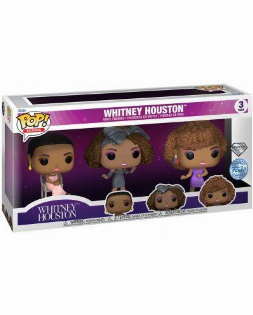 Φιγούρες Funko POP! Icons – Whitney Houston (Diamond Collection) 3-Pack (Exclusive)