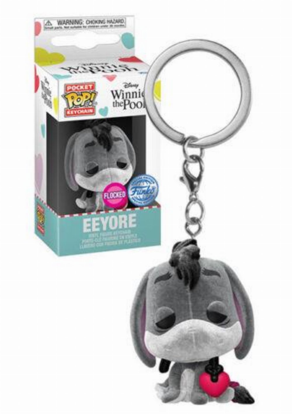 Funko Pocket POP! Μπρελόκ Winnie the Pooh – Eeyore (Flocked) Φιγούρα (Exclusive)