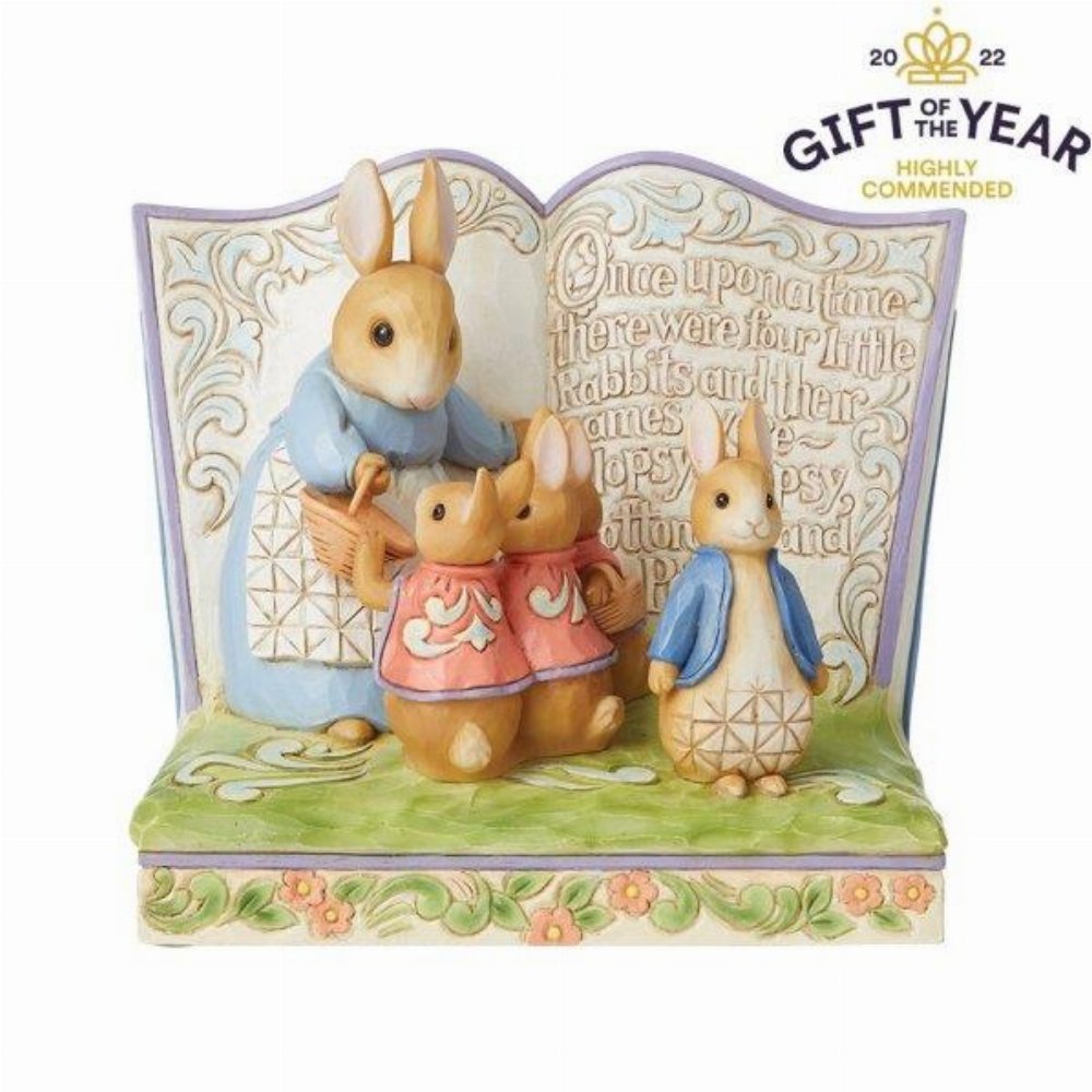 Peter Rabbit: Enesco – Once Upon a Time There Were Four Little Rabbits Storybook Φιγούρα Αγαλματίδιο (12cm)