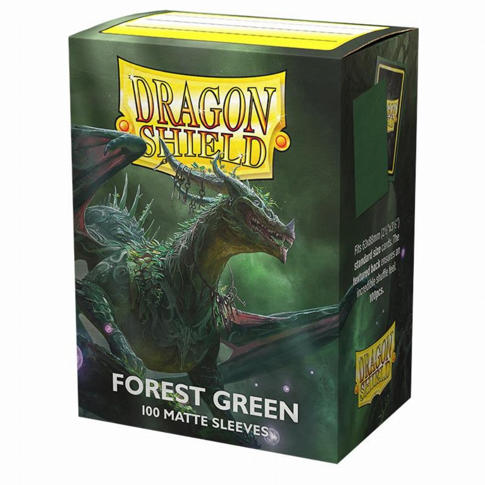 Dragon Shield Sleeves Standard Size – Matte Forest Green (100 Sleeves)