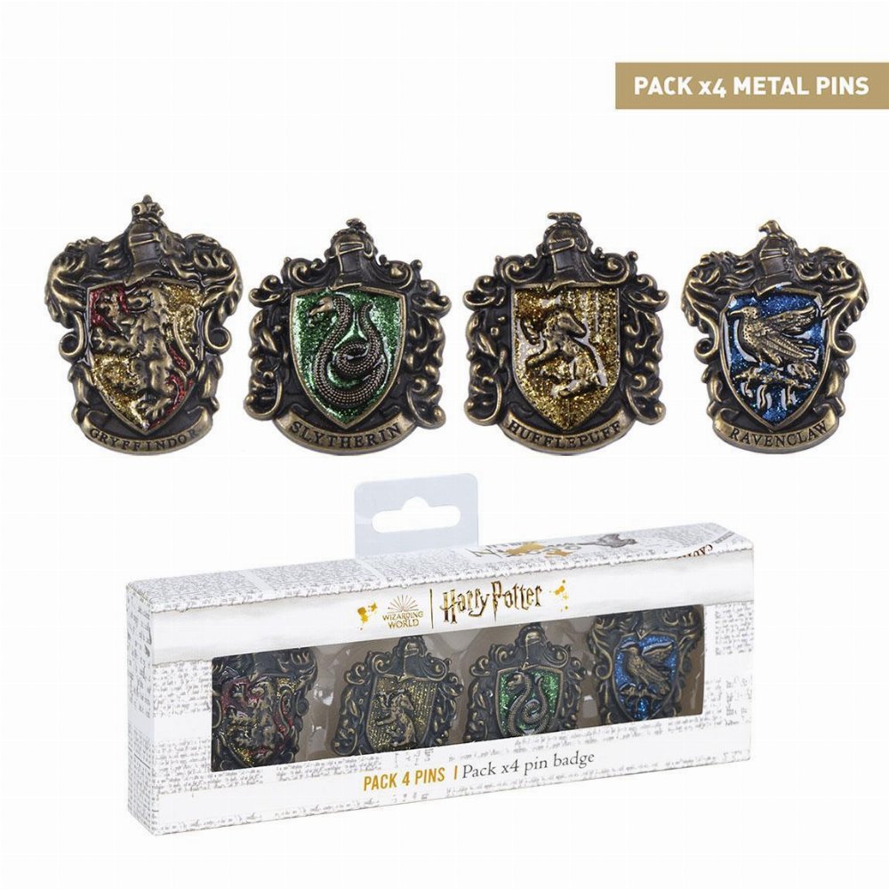 Harry Potter – House Crests 4-Pack Σετ Καρφίτσες