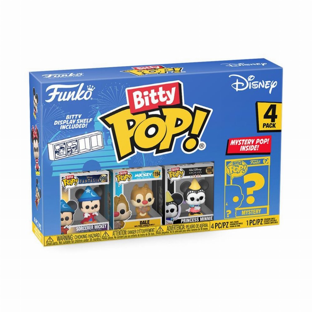 Funko Bitty POP! Disney – Sorcerer Mickey, Dale, Princess Minnie & Chase Mystery 4-Pack Φιγούρες
