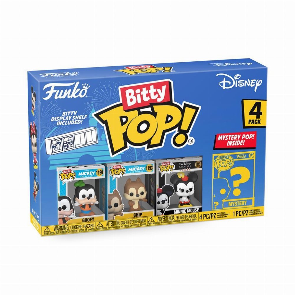 Funko Bitty POP! Disney – Goofy, Chip, Minnie Mouse & Chase Mystery 4-Pack Φιγούρες