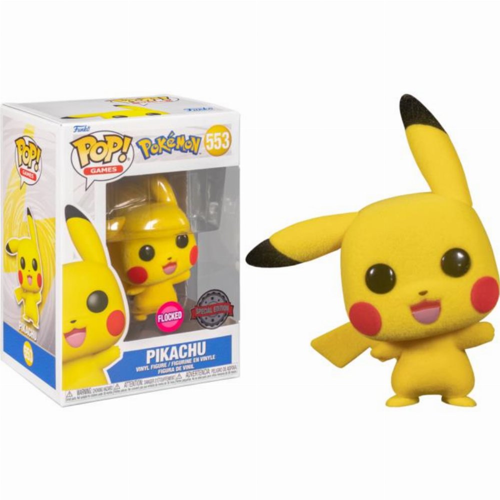 Φιγούρα Funko POP! Pokemon – Pikachu (Flocked) #553 (Exclusive)