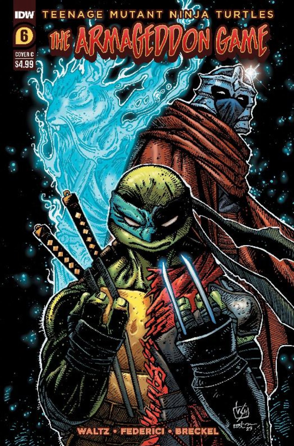 Τεύχος Κόμικ Teenage Mutant Ninja Turtles Armageddon Game #6 Cover C