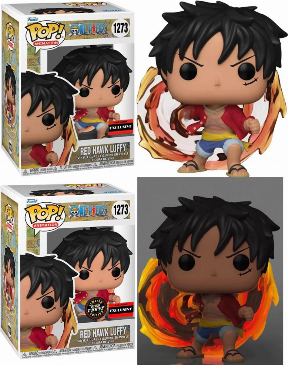 Φιγούρες Funko POP! Bundle of 2: One Piece – Red Hawk Luffy #1273 & Chase (Regional Exclusive)