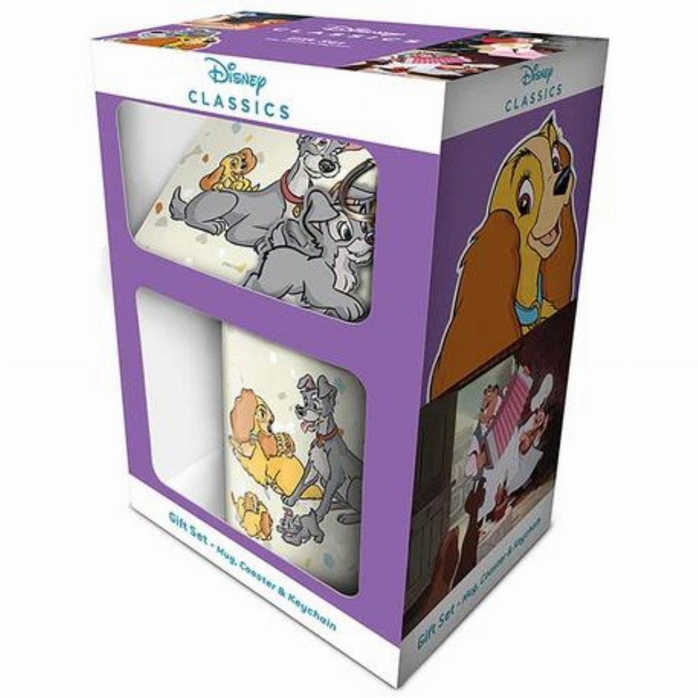 Disney – Lady and the Tramp Playful Pups Σετ Δώρου (Κεραμική Κούπα, Σουβέρ & Μπρελόκ)