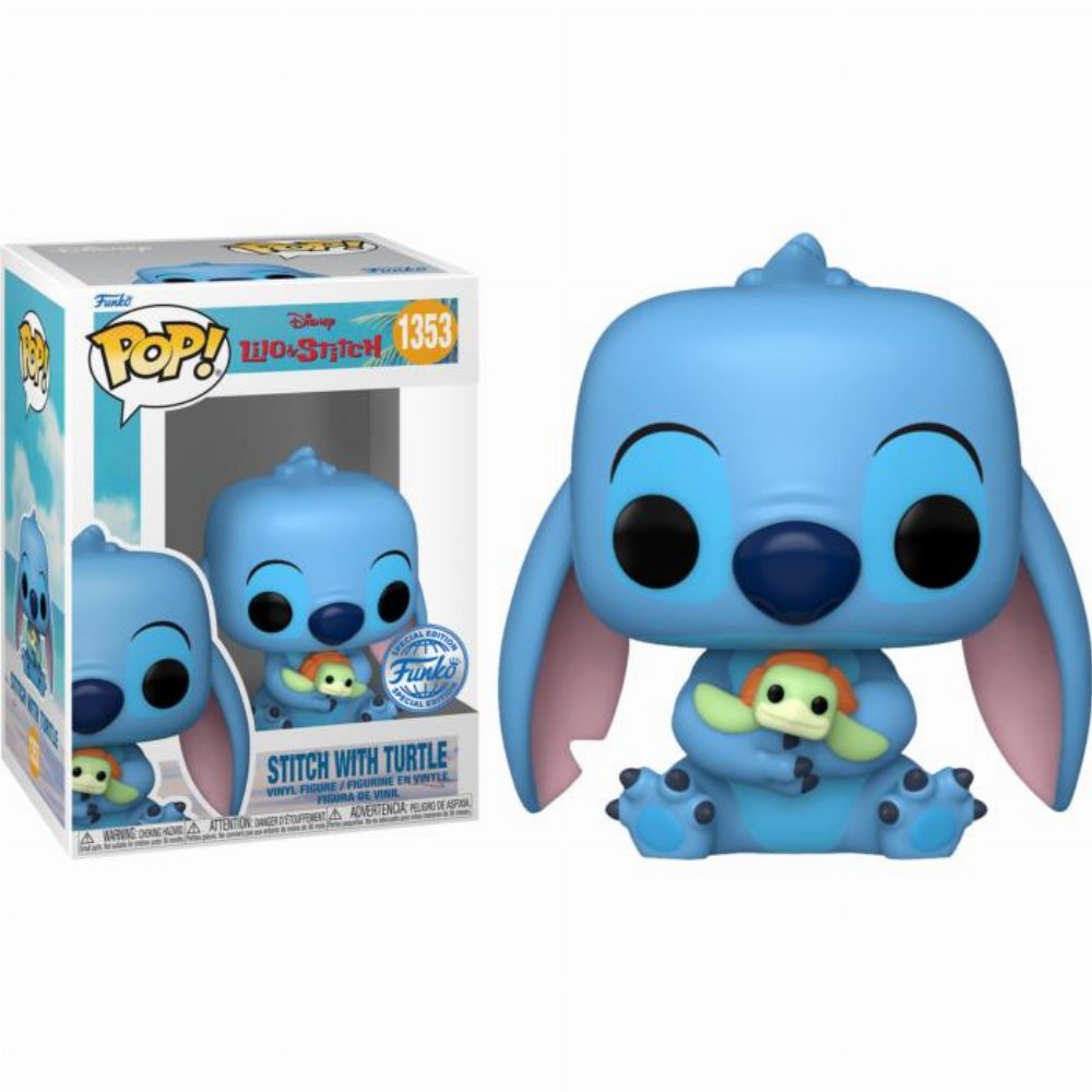 Φιγούρα Funko POP! Disney: Lilo & Stitch – Stitch with Turtle #1353 (Exclusive)