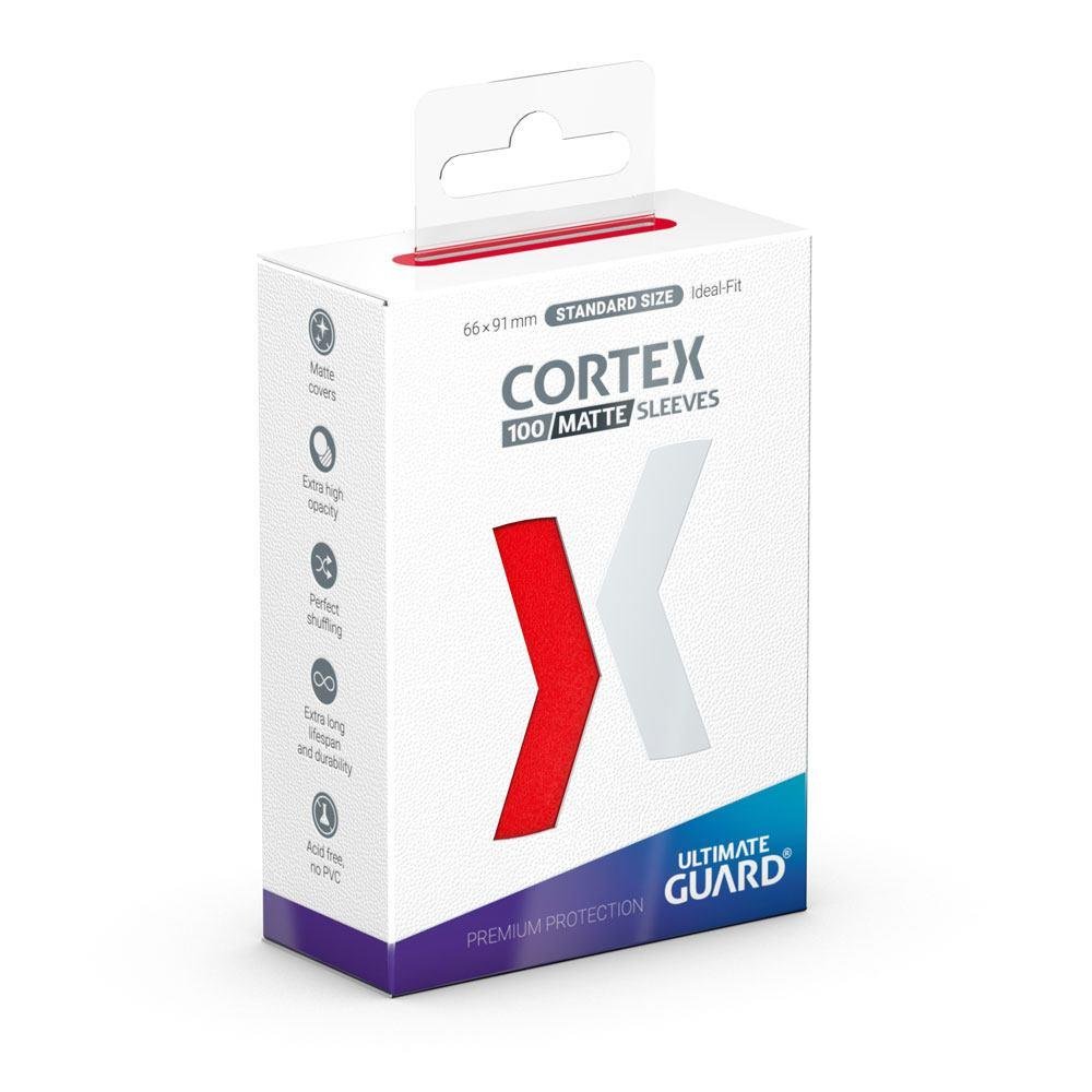 Ultimate Guard Cortex Card Sleeves Standard Size 100ct – Matte Red