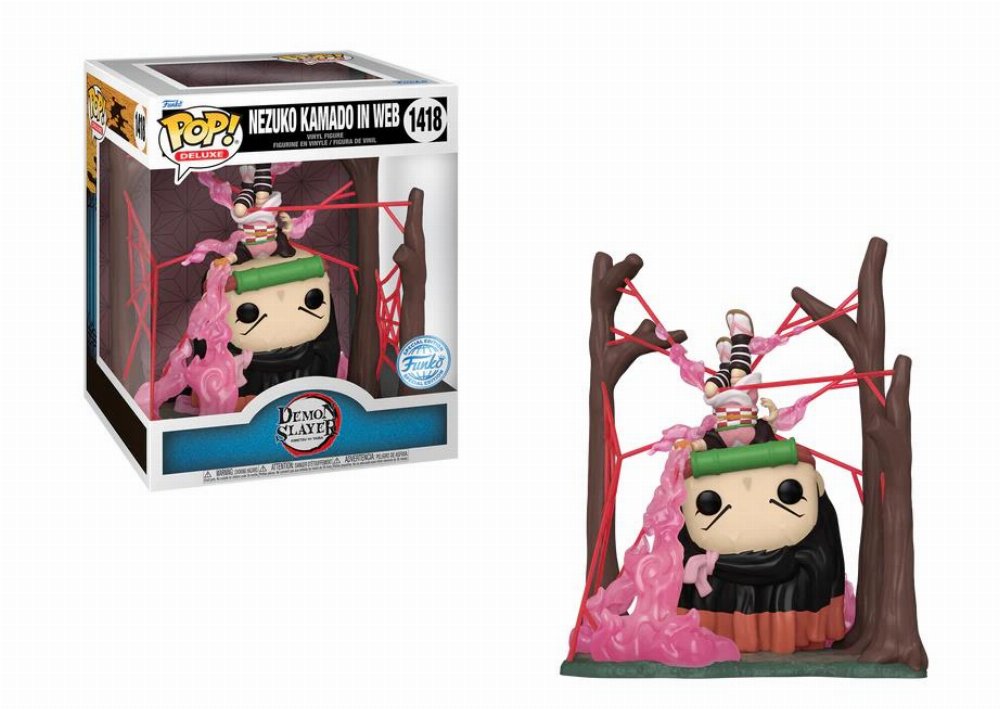 Φιγούρα Funko POP! Deluxe: Demon Slayer Kimetsu no Yaiba – Nezuko Kamado in Web (GITD) #1418 (Exclusive)