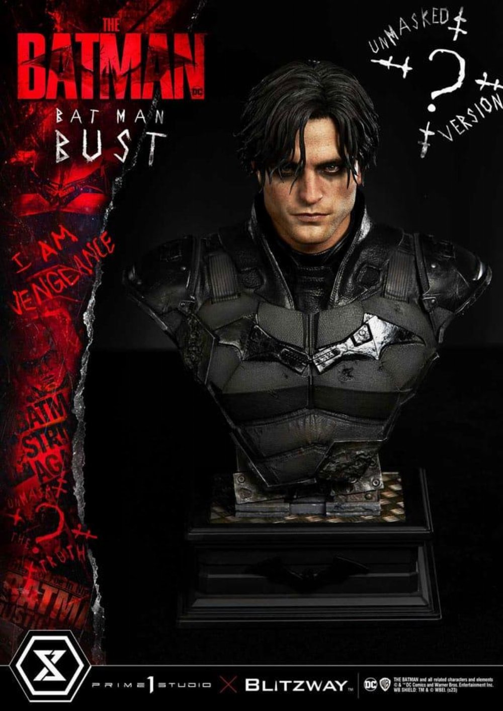 The Batman – Unmasked Batman Bust (30cm) LE500