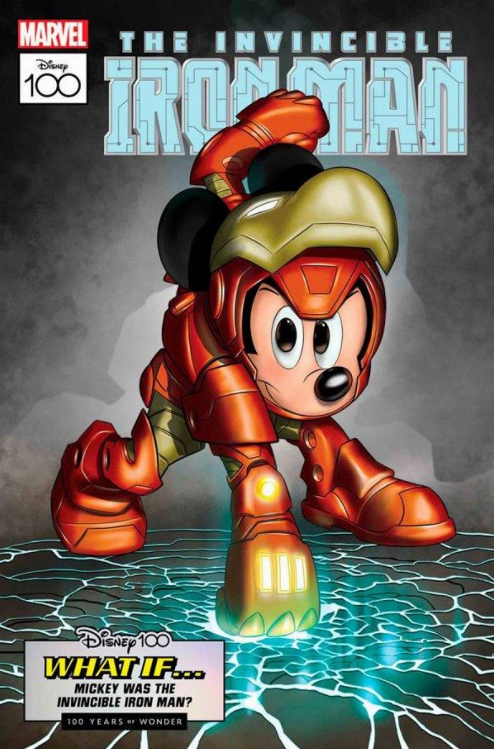 Τεύχος Κόμικ The Amazing Spider-Man #27 Sciarrone Disney 100 Invincible Iron Man Variant Cover