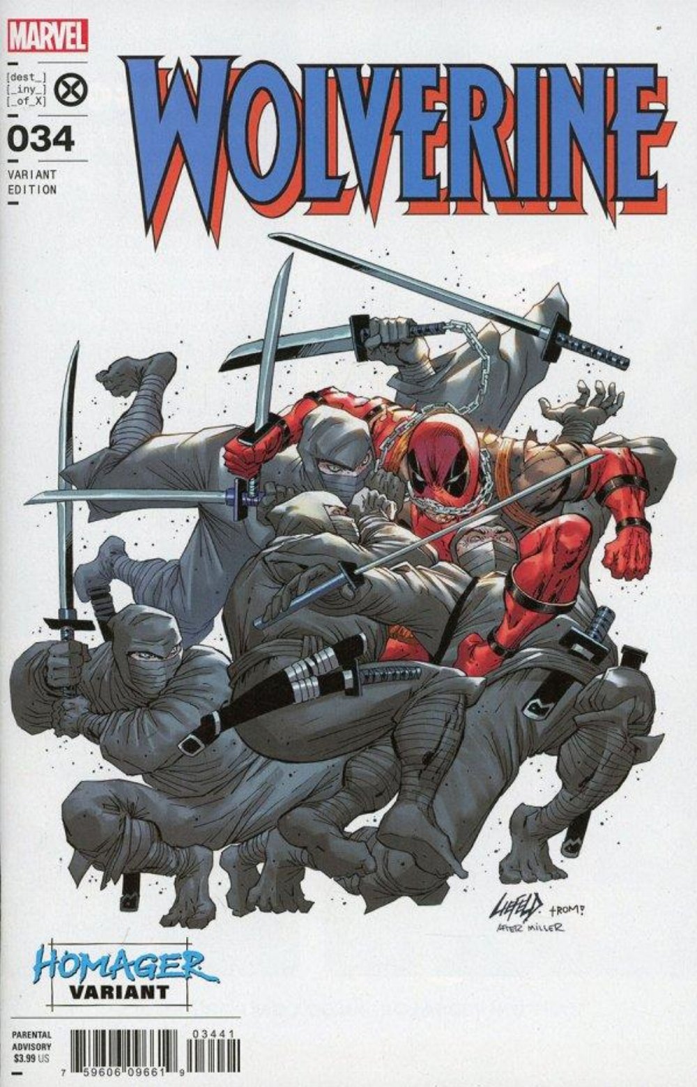 Τεύχος Κόμικ Wolverine #34 Liefield Homage Variant Cover