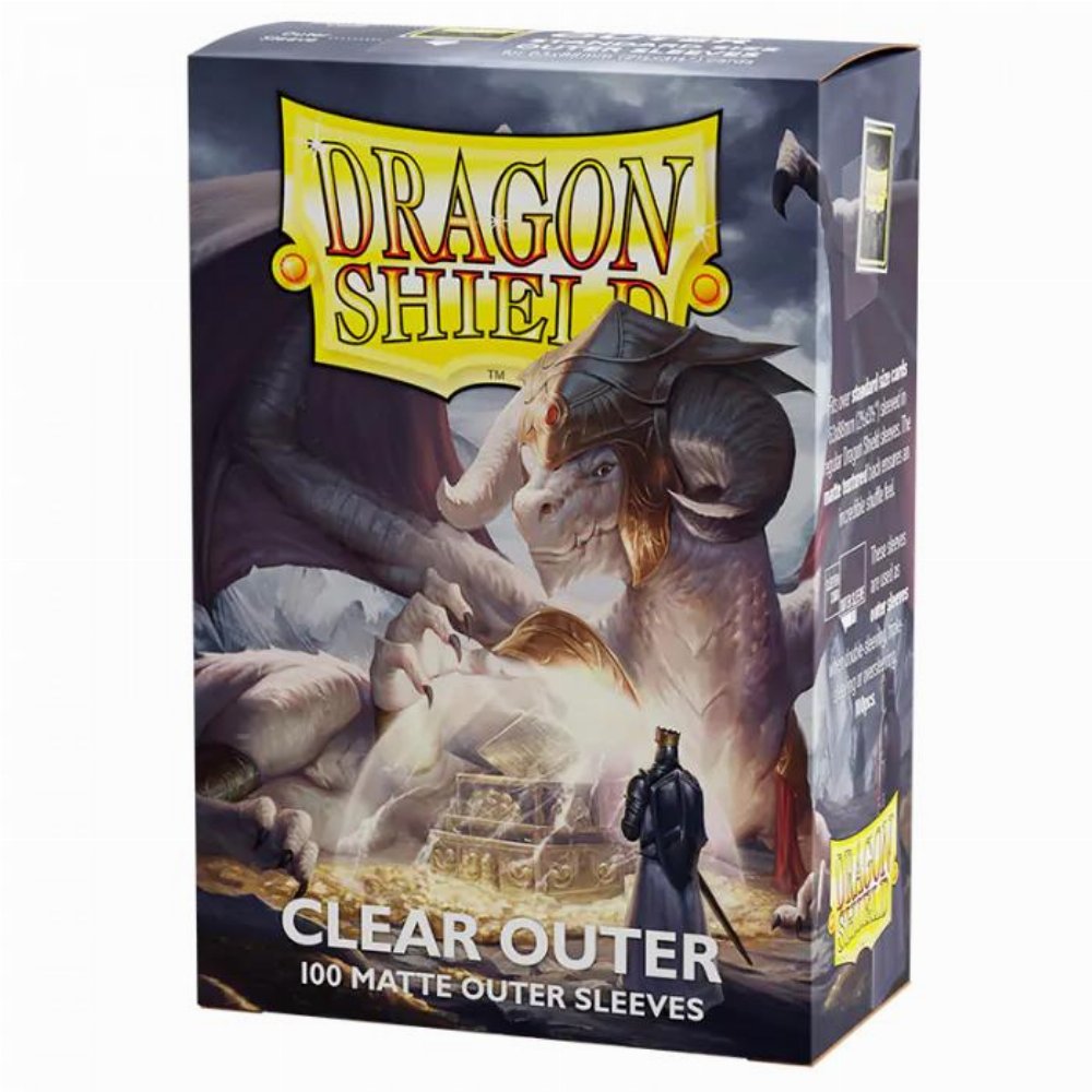 Dragon Shield Outer Sleeves Standard Size – Matte Clear (100 Sleeves)