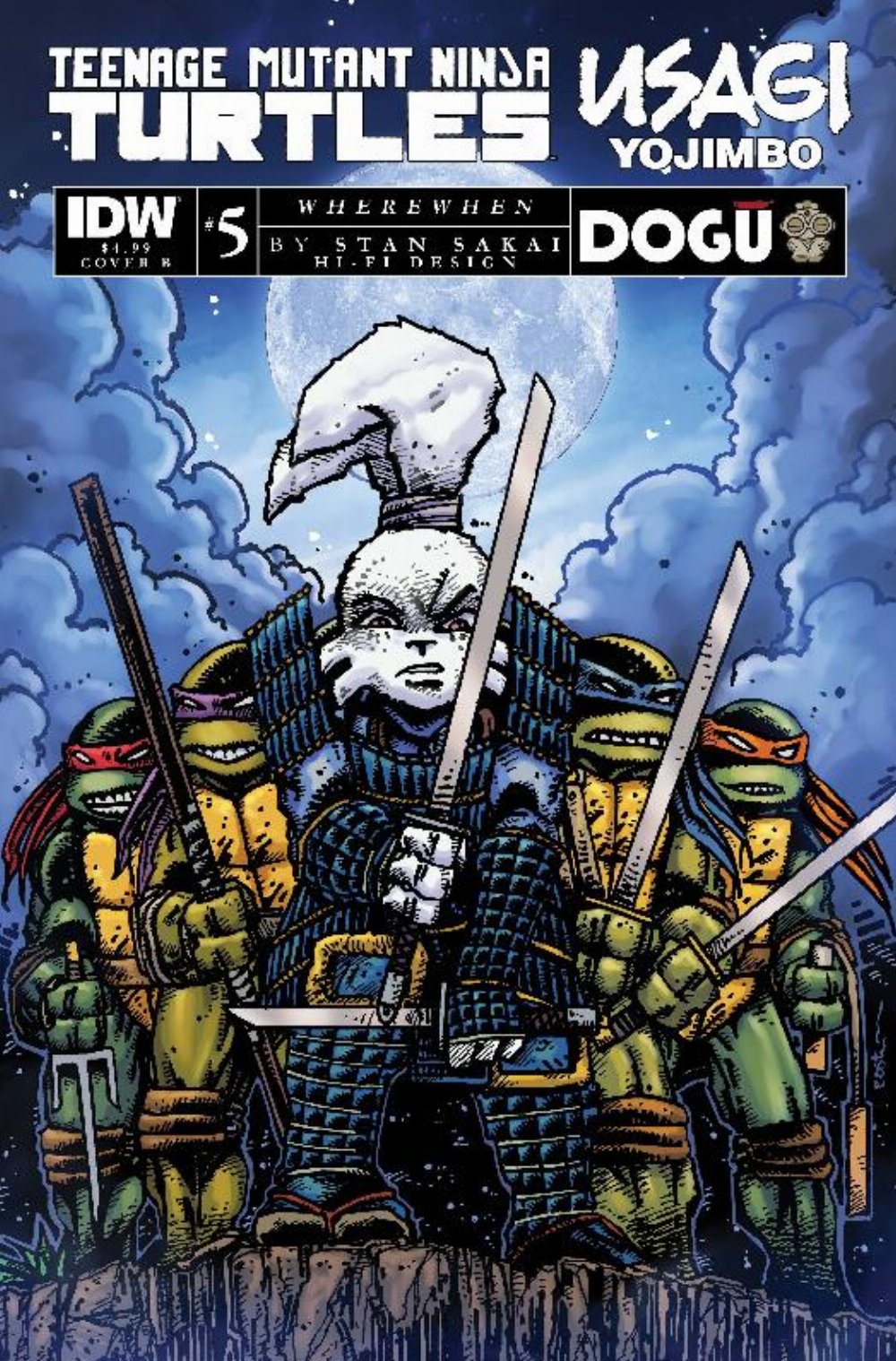 Τεύχος Κόμικ TMNT Usagi Yojimbo: Wherewhen #5 Cover B